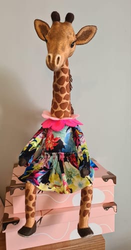 Customer photo review of Giraffe Art Doll PDF Pattern Approx 50cm Seated