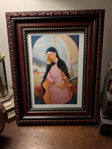 Customer photo review of The Annunciation of the Blesssed Virgin Mary – Vintage Catholic Art Print – Archival Quality