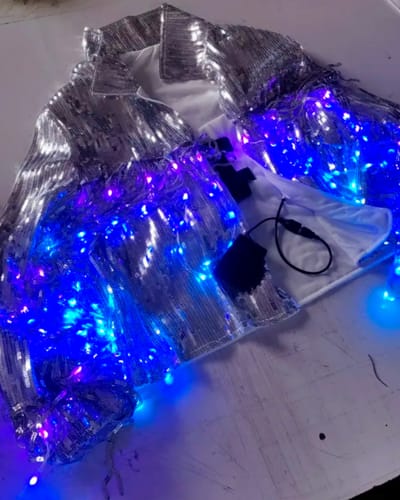 Customer photo review of LED Fringe Sequin Jacket
