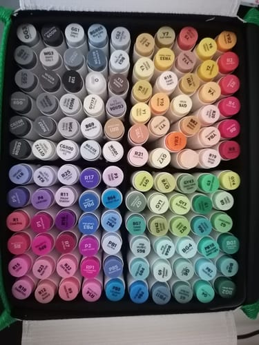 Customer photo review of Ohuhu - Set 120 Marcadores al Alcohol Honolulu A Doble Punta