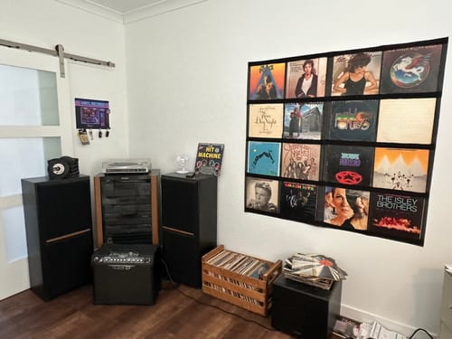 Customer photo review of 12" Vinyl Record Display Frame - LP Wall Storage