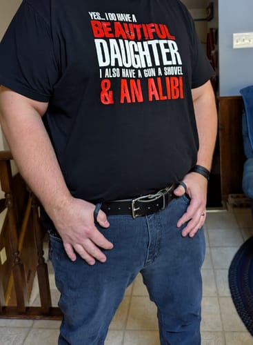 Customer photo review of Original Heritage Leather Work Belt – 1½″ (Black)