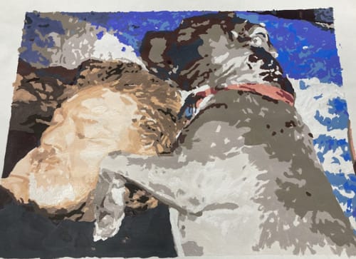 Customer photo review of Custom Pet Paint By Numbers