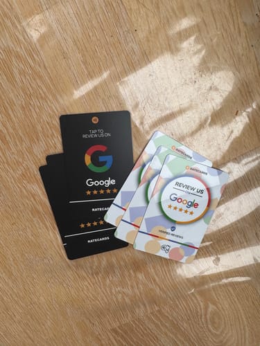 Customer photo review of Google Review Card - RATECARDS™