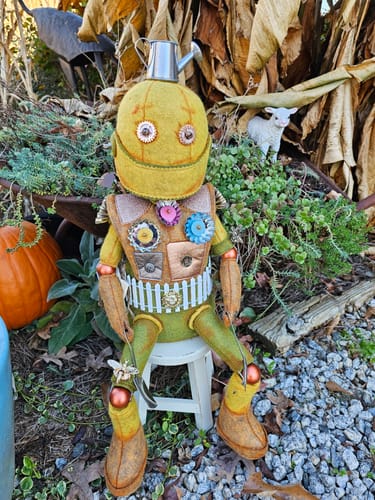Customer photo review of Robot Art Doll PDF Pattern Approx 40cm Seated