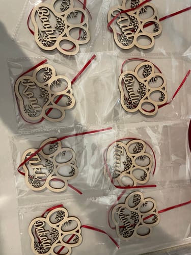 Customer photo review of Personalized Pet Christmas Ornament