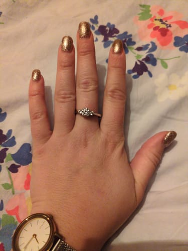 Customer photo review of 3-Stone 0.8ct CZ Ring in Sterling Silver