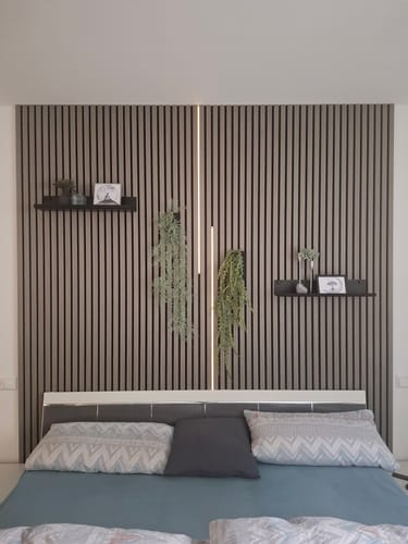 Customer photo review of Akustikpaneele Walnuss-Grau | 240 cm x 60 cm | Dreiseitig Echtholzfurnier