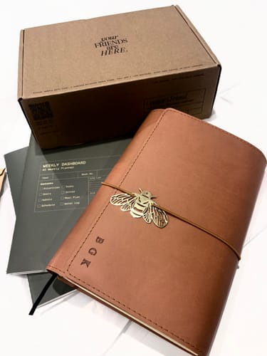 Customer photo review of Refillable Folio - SADDLE BROWN TRIFOLD