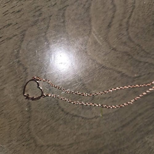 Customer photo review of Custom Heart Name Necklace