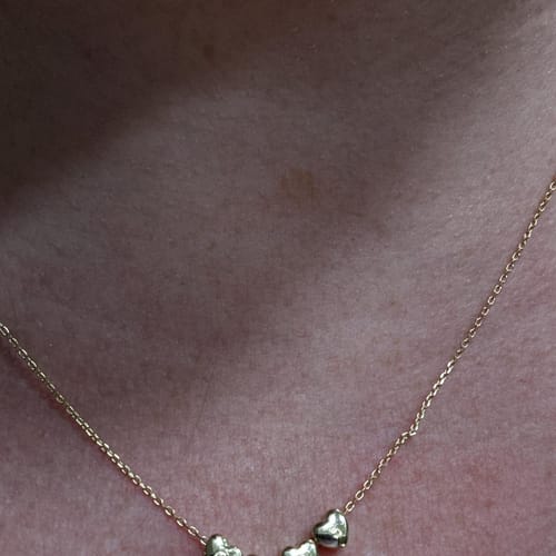 Customer photo review of Custom Heart Initial Necklace