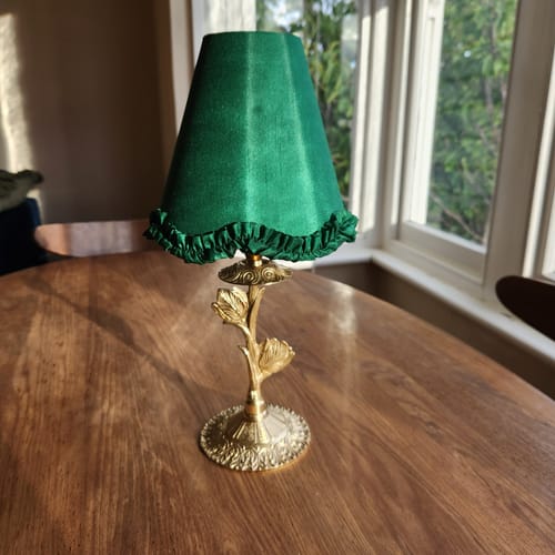 Customer photo review of Emerald Scallop Ruffle Lamp Shade