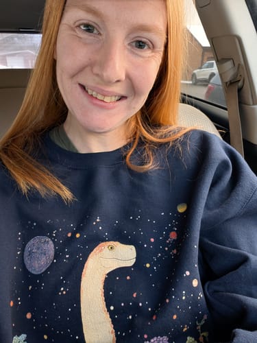 Customer photo review of Vintage Floral Longneck Crewneck