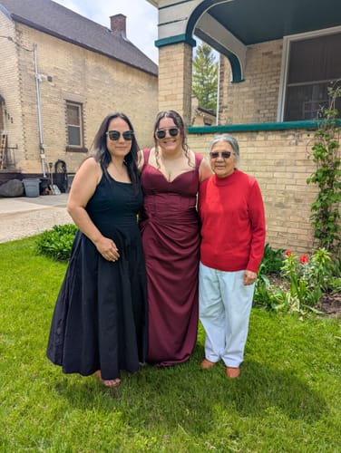 Customer photo review of Moulin Gown by Bariano - RENTAL