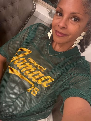 Customer photo review of Represent Jamaica Mesh Jersey (Green)