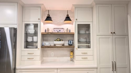 Customer photo review of Rustic Floating Shelves