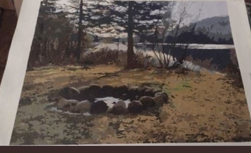 Customer photo review of Custom Landscape Paint By Numbers