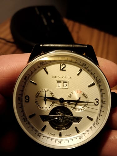 Customer photo review of Skeleton | Flywheel | Complete Calendar | Week Display | 43mm