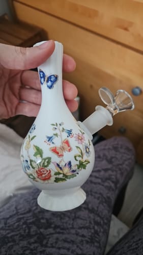 Customer photo review of DIY Bong Kit - Water Pipe Drilling Kit for Decanters, Vases & Bottles