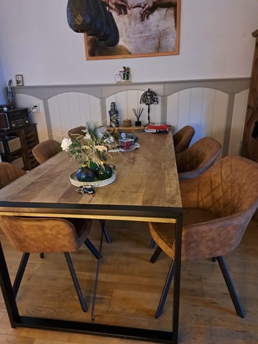 Customer photo review of Brione Draaibare Eetkamerstoel - Cognac