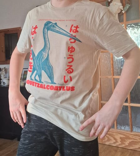 Customer photo review of Quetzalcoatlus Japanese Vintage T-Shirt