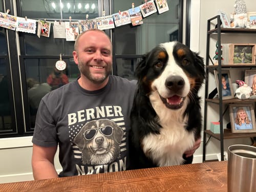 Customer photo review of Bernese Mountain Dog Nation T-Shirt