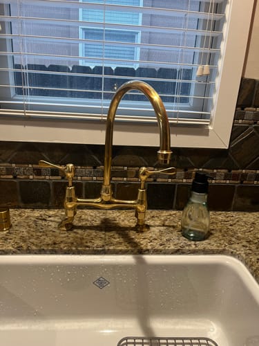 Customer photo review of AquaPrime Kitchen Bridge Faucet