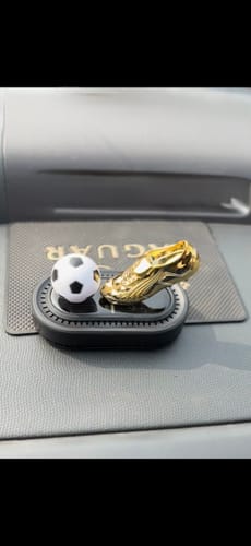 Customer photo review of Solar Powered Soccer-Themed Car Air Freshener
