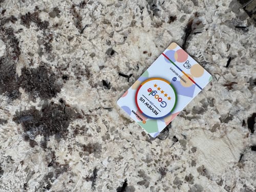 Customer photo review of Google Review Card - RATECARDS™