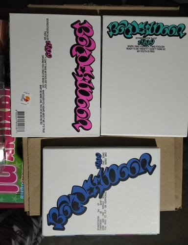Customer's three versions of the BOYNEXTDOOR 3RD EP ALBUM, each with white covers and different colorful graffiti-style logos.