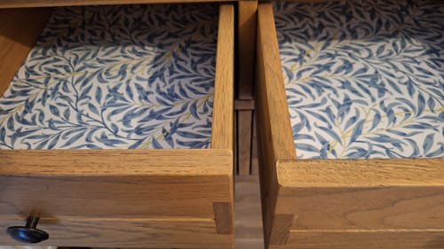 Customer photo review of Blue WILLOW William Morris | Scented Drawer Liners in 2 Fragrances.