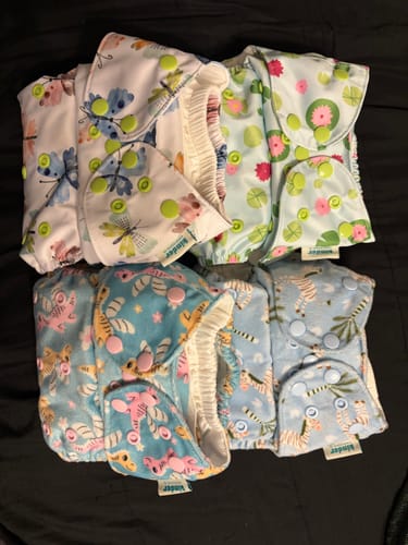 Customer photo review of Animals and Insects: Essentials Pocket Cloth Diaper with Athletic Wicking Jersey, Grows with your Baby
