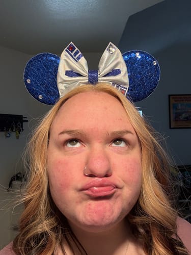 Customer photo review of Blue Robot Mickey Ears