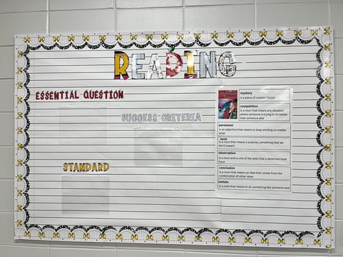 Customer photo review of Senior Year Composition Notebook Bulletin Board Border