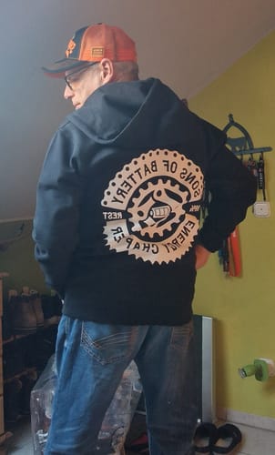 Customer photo review of SONS OF BATTERY - CLASSIC - Men's Premium Hooded Jacket