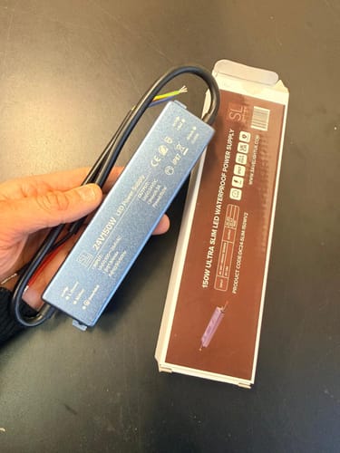 Customer photo review of 150W 24V Constant Voltage Super Slim Waterproof IP67 LED Strip Driver L152 x W37 x H20mm