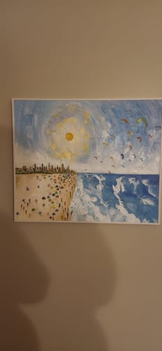 Customer photo review of Seascape and Snowy Peak Painting #SP059