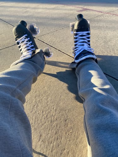 Customer photo review of Bauer XLP Quad Roller Skates with Playmaker Plates Set & Airwaves Wheels