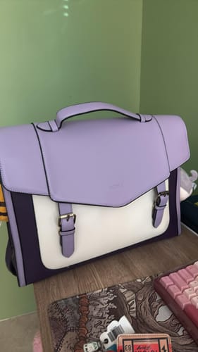 Customer photo review of Julie Vintage Vegan Briefcase