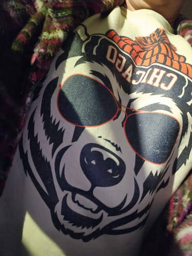 Customer photo review of Chicago Beanie Crewneck Sweatshirt