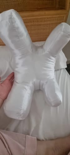 Customer photo review of Beauty Sleep Support Pillow – Face & Back Sleeping Pillow