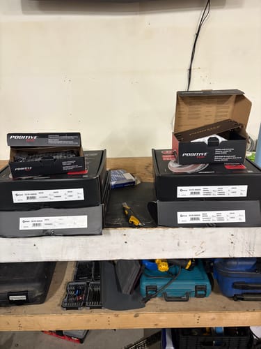 Customer photo review of Front Rear Coated Disc Brake Rotors And Semi-Metallic Pads Kit For Chevrolet Silverado 2500 HD GMC Sierra 3500 Classic Suburban Yukon XL Avalanche KGF-100562