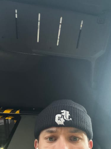 Customer photo review of Fisherman Beanie Blackletter
