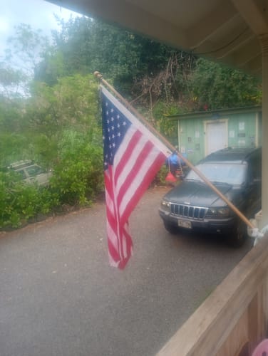 Customer photo review of 3' x 5' American Flag Set