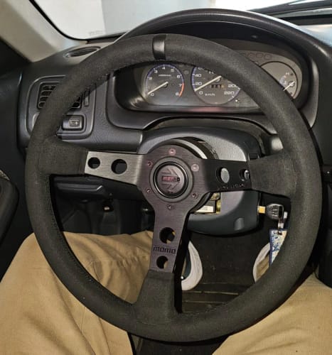 Customer photo review of Aftermarket Black ED Steering Wheel Suede