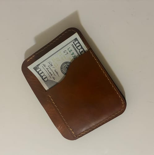 Customer photo review of Mansfield Minimalist Wallet