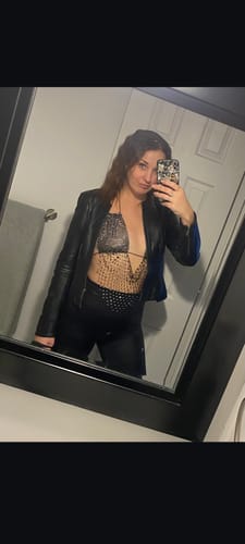Customer photo review of Women's Sexy Clothing, Rhinestone Camisole Patchwork Vest, Nightout, OOTD