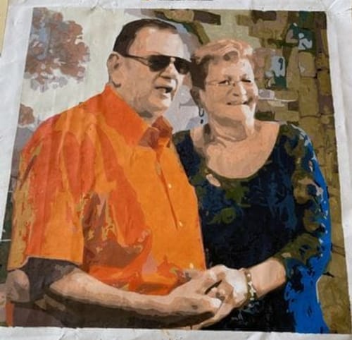 Customer photo review of Custom Portrait Paint By Numbers