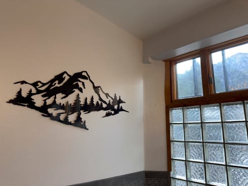 Customer photo review of Mountain Range View - Metal Wall Art