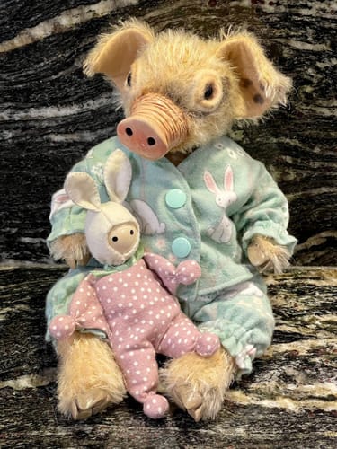 Customer photo review of Baby Pig PDF Pattern Approx 21cm Seated